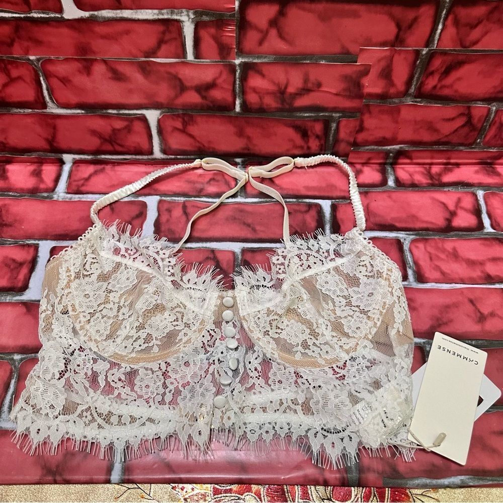 French women Bra ultra thin lace flower size M